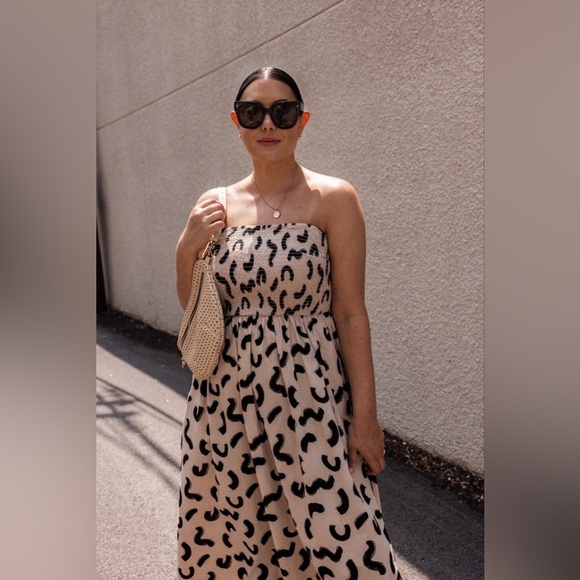 a new day Beige and Black Patterned Dress - Picture 9 of 11